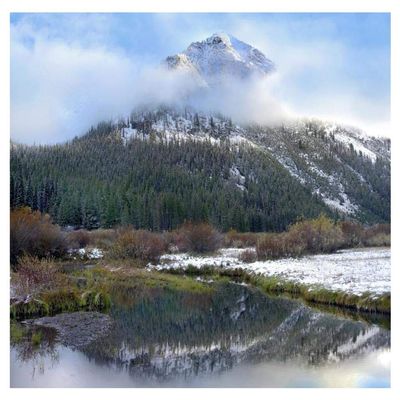 Global Gallery Phi Kappa Mountain and Summit Creek, Idaho-Paper Art-42"x32"