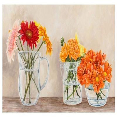 Global Gallery Fleurs et Vases Jaune-Paper Art-50"x26"