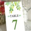 Darling Souvenir Watercolour Leafs Table Numbers Wedding Reception Table Place Cards-5" x 7" (1 to 40) view 2