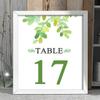 Darling Souvenir Watercolour Leafs Table Numbers Wedding Reception Table Place Cards-5" x 7" (1 to 40) view 4