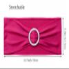SINSSOWL Pack of 50 Spandex Hot Pink Chair Sashes for Wedding Fuchsia Chair Bows Sashes Bands Buckles Fitting Birthday Party Events Engagement Anniversary Bridal Shower Baby Shower Decoration view 3