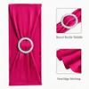 SINSSOWL Pack of 50 Spandex Hot Pink Chair Sashes for Wedding Fuchsia Chair Bows Sashes Bands Buckles Fitting Birthday Party Events Engagement Anniversary Bridal Shower Baby Shower Decoration view 4