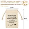 Whaline Pack of 20 Bachelorette Party Bags with Drawstring Cotton Recovery Kit Bags Muslin Tote Bag for Bridal Shower Wedding Gift Decoration Hen Night Parties (10 x 15 cm) view 2
