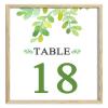 Darling Souvenir Double Sided Print Watercolour Leafs Table Numbers Wedding Reception Table Place Cards-5" x 7" (1 to 20) view 1