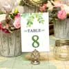 Darling Souvenir Double Sided Print Watercolour Leafs Table Numbers Wedding Reception Table Place Cards-5" x 7" (1 to 20) view 3