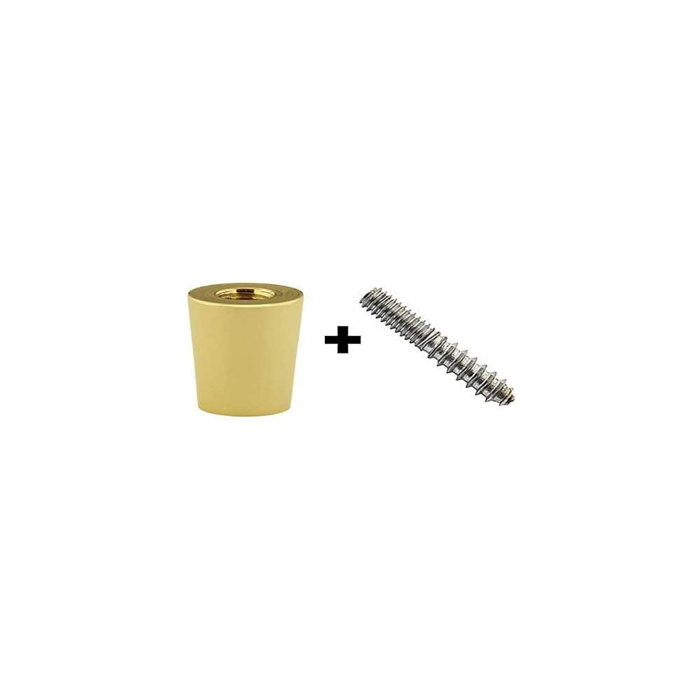 Polished Brass ferrule and hanger bolt for tap handle (pack of 50)