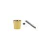 Polished Brass ferrule and hanger bolt for tap handle (pack of 50) view 1