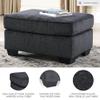 Signature Design by Ashley Altari Modern Rectangular Accent Ottoman, Dark Gray view 4