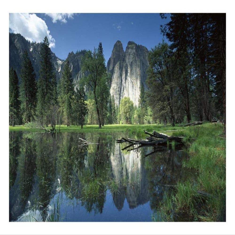 Global Gallery Granite Reflecting in Pool, Yosemite National Park, California-Paper Art-26"x18"