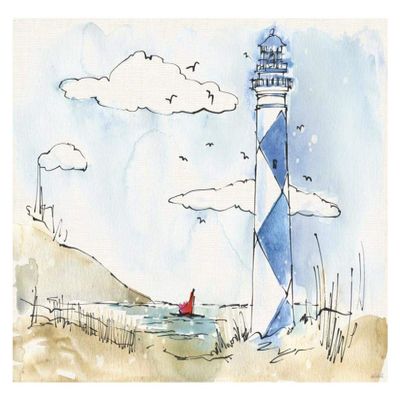 Global Gallery Coastal Life VIII -PaperArt-32 x22