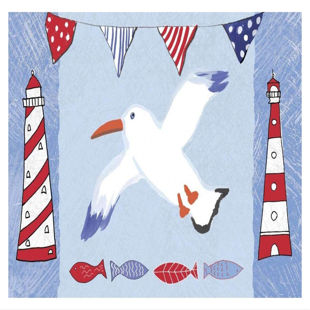 Global Gallery Coastal Bird III Blue -PaperArt-38 x26
