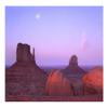Global Gallery East and West Mittens, Buttes at Sunrise with Full Moon, Monument Valley, Arizona-Paper Art-22"x18" view 1