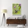 Global Gallery Purple-Throated Woodstar Hummingbird Hovering Near Bougainveillea Flower, Ecuador-Paper Art-38"x50" view 2