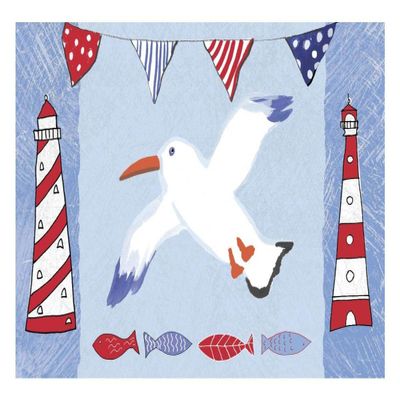Global Gallery Coastal Bird III Blue -PaperArt-26 x18