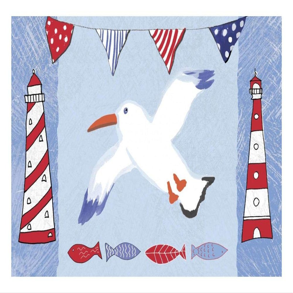 Global Gallery Coastal Bird III Blue -PaperArt-26 x18