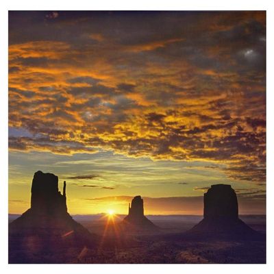 Global Gallery The Mittens and Merrick Butte at Sunrise, Monument Valley, Arizona-Paper Art-18"x14"