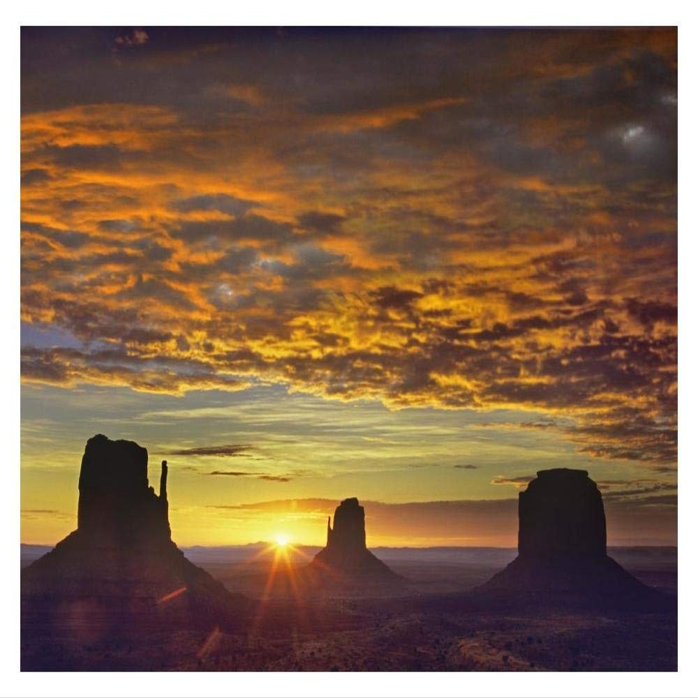 Global Gallery The Mittens and Merrick Butte at Sunrise, Monument Valley, Arizona-Paper Art-18"x14"