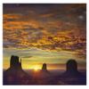 Global Gallery The Mittens and Merrick Butte at Sunrise, Monument Valley, Arizona-Paper Art-18"x14" view 1