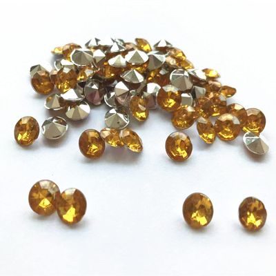 Liying Acrylic Diamonds Table Decorations Faux Round Crystals Treasure Gems for Table Scatters, Vase Fillers, Arts & Crafts, Wedding Decoration (8mm 1000pcs Gold & Silver)