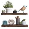 Floating Shelves Wood Floating Shelves Set - New England Handcrafted Rustic Pine Kitchen Office Bedroom Wall Mounted Smooth Finish Organizers 2 Pack (1.5'' x 7.5'' x 24'' & 36) (Honey, 36'') view 1
