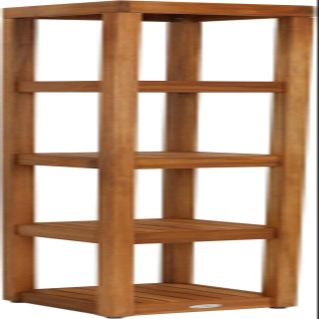AquaTeak Sula Square Five-Tier Teak Bath Stand