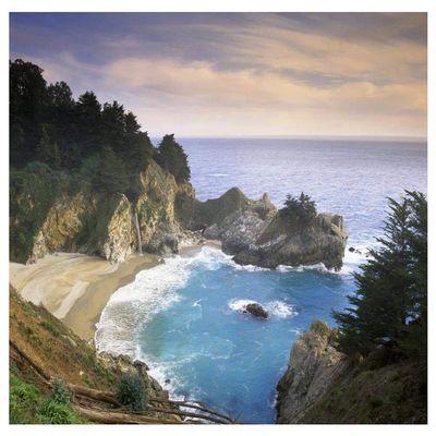 Global Gallery McWay Cove and McWay Falls, Julia Pfieffer-Burns State Park, California-Paper Art-50"x38"