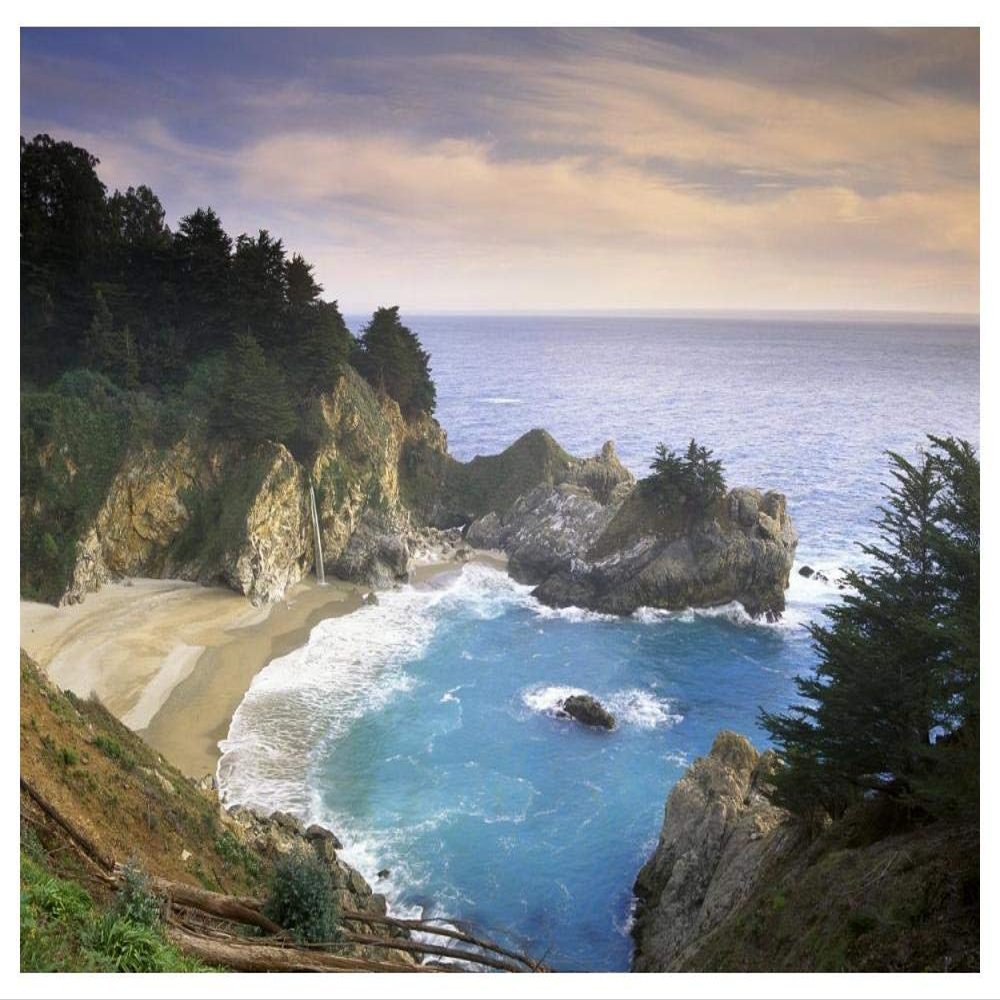 Global Gallery McWay Cove and McWay Falls, Julia Pfieffer-Burns State Park, California-Paper Art-50"x38"