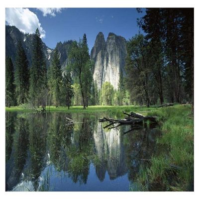 Global Gallery Granite Reflecting in Pool, Yosemite National Park, California-Paper Art-20"x14"