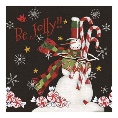Global Gallery Sweet Snowmen II Black -PaperArt-20 x20