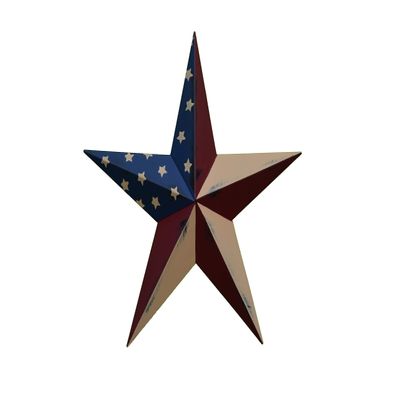 Amish Wares 53 Inch Rustic Old Glory Flag Star Made with Galvanized Metal to Prevent Rusting. American Handcrafted - Made in the USA!