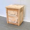 Farmhouse Wood Nightstand, 2 Drawer - Bedside Table - Unfinished, Dovetail, Natural Pine, Solid Wood, Amish Handcrafted in USA view 1