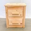 Farmhouse Wood Nightstand, 2 Drawer - Bedside Table - Unfinished, Dovetail, Natural Pine, Solid Wood, Amish Handcrafted in USA view 2