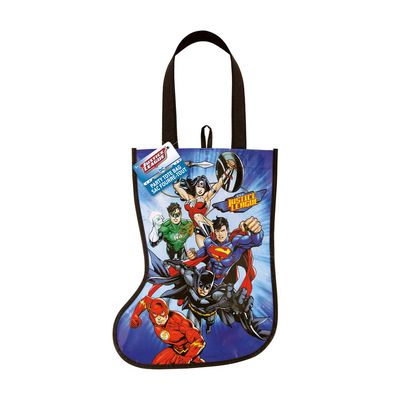 Unique Justice League Christmas Stocking Tote Bag | 13" x 9.5" | 1 Pc