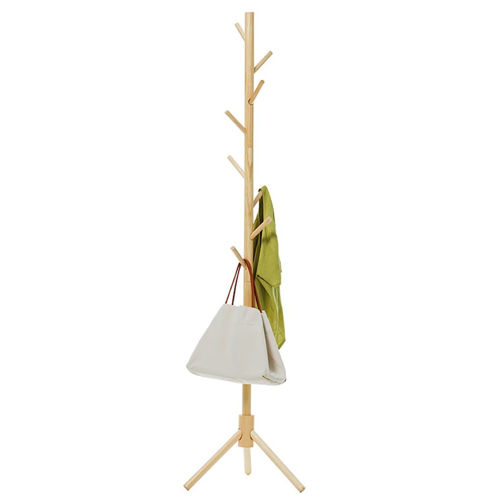 Panet coat rack Solid wood floor coat rack children's clothing rack living room bedroom simple modern hanger free standing coat rack