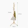 Panet coat rack Solid wood floor coat rack children's clothing rack living room bedroom simple modern hanger free standing coat rack view 2