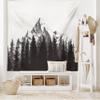 Ambesonne European Tapestry, River in Norway Sunrise Sunbeams Through Pine Trees Springtime Scenic, Fabric Wall Hanging Decor for Bedroom Living Room Dorm, 45" X 30", Soft Blue Apple Green view 2