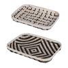 A&B Home Organic Elements Geometric Wash Trays - Set of 2 Geometric/Black/White Wash view 1