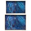 A&B Home Modern Chic Blue Rectangular Tray, Set of 2 view 2