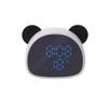 Enjoy Best Time Cute Panda Alarm Clock,Digital LED Desktop Clock for Bedside (Black) view 1