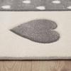 Kid's Rug Pastel Colors Checked Dots Hearts Stars White Grey Pink, Size: 6'7" x 9'6" view 2