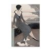 Trademark Fine Art WAG00955-C1624GG Art Deco Lady with Dog by Megan Meagher, 16x24-Inch, Multicolor view 1