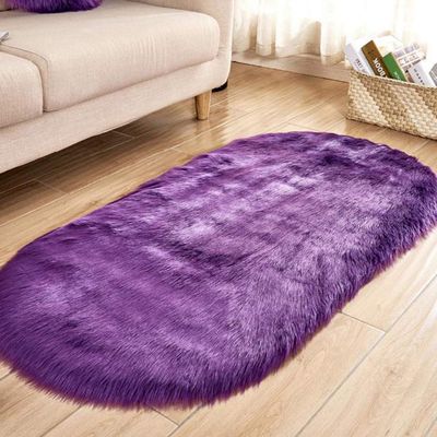 32x71in Purple Faux Fur Area Rug -Shaggy Sheepskin Fluffy Throw Carpet Art Rugs Bedroom Living Ropom Decor