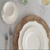10 Strawberry Street Dahlia 10.5" White Dinner Plate, Set of 6 view 2