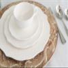 10 Strawberry Street Dahlia 10.5" White Dinner Plate, Set of 6 view 3