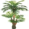 AMERIQUE 691322305203 Gorgeous Tropical Palm Tree Artificial Silk Plant with UV Protection, with Nursery Plastic Pot, Feel Real Technology, Super Quality, 5.3', Green view 1