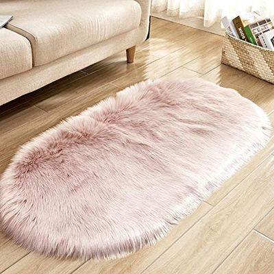 32x71in Shaggy Sheepskin Premium Faux Fur Nursery Area Round Rugs Sheepskin Modern Contemporary Accents Decor