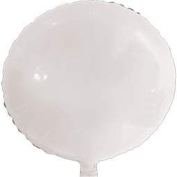 24 Full Color Image Foil Balloons (White Round)