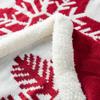 Glitzhome 48" Knitted Red Christmas Tree Skirt with Snowflake Pattern for Xmas Winter Holiday Party Decoration(White Snowflake) view 4