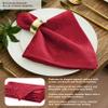 Newbridge Barcelona Damask Fabric Valentines Day Red Napkins, Set of 4, Soil Resistant Cloth Napkins for Dining, Parties and Holidays view 4