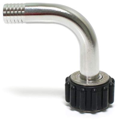 1/2" NPT X 1/2" 90 Deg Elbow Barb Quick Connect (Blichmann)